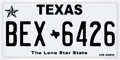 TX license plate BEX6426