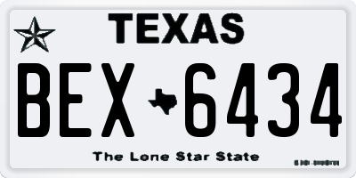 TX license plate BEX6434