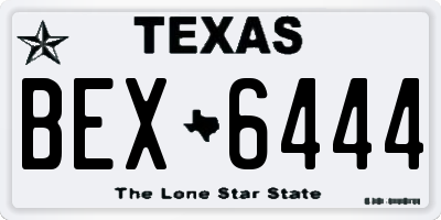 TX license plate BEX6444