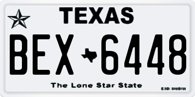 TX license plate BEX6448