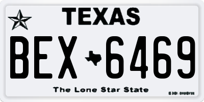 TX license plate BEX6469