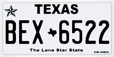 TX license plate BEX6522