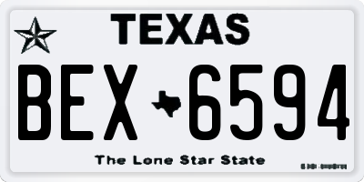 TX license plate BEX6594