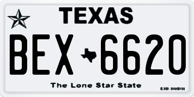 TX license plate BEX6620