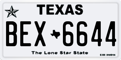 TX license plate BEX6644
