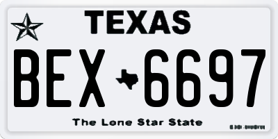 TX license plate BEX6697