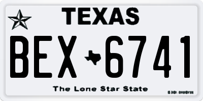 TX license plate BEX6741