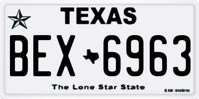 TX license plate BEX6963