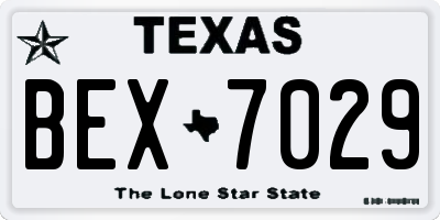 TX license plate BEX7029