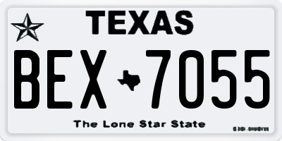 TX license plate BEX7055