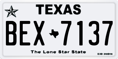 TX license plate BEX7137