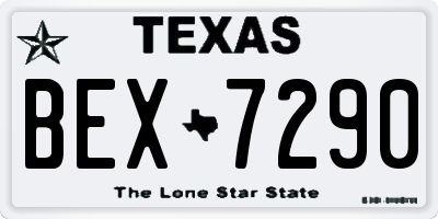 TX license plate BEX7290