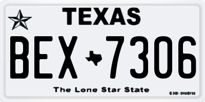 TX license plate BEX7306