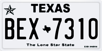 TX license plate BEX7310