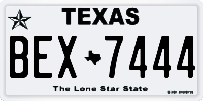 TX license plate BEX7444