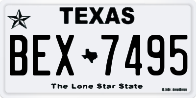TX license plate BEX7495