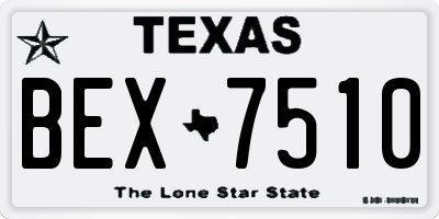TX license plate BEX7510