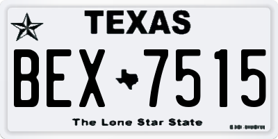 TX license plate BEX7515