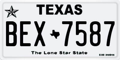 TX license plate BEX7587
