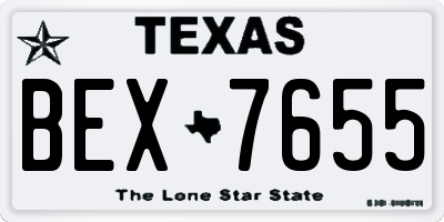 TX license plate BEX7655