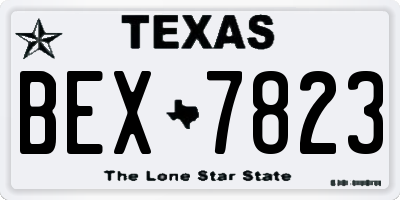 TX license plate BEX7823