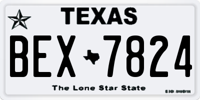 TX license plate BEX7824