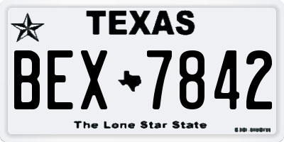 TX license plate BEX7842
