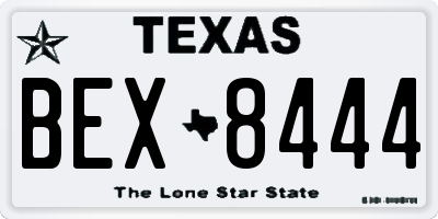 TX license plate BEX8444