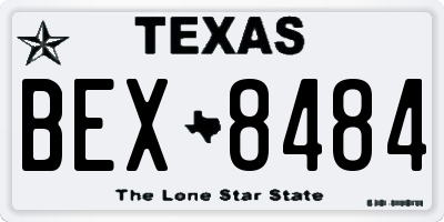TX license plate BEX8484