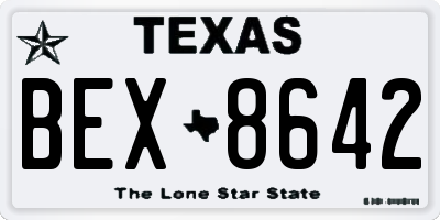 TX license plate BEX8642