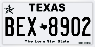 TX license plate BEX8902