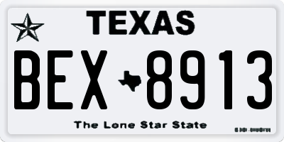 TX license plate BEX8913