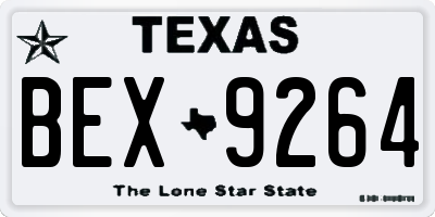 TX license plate BEX9264