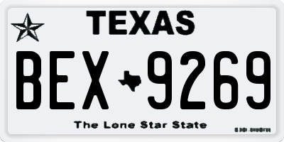TX license plate BEX9269