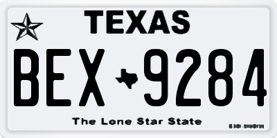 TX license plate BEX9284