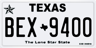TX license plate BEX9400