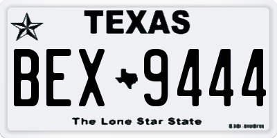TX license plate BEX9444