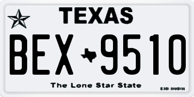TX license plate BEX9510