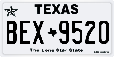 TX license plate BEX9520