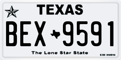 TX license plate BEX9591