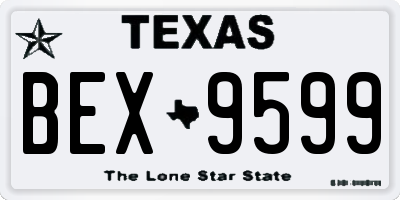 TX license plate BEX9599