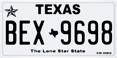 TX license plate BEX9698