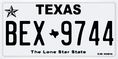 TX license plate BEX9744