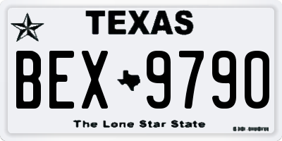 TX license plate BEX9790