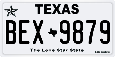 TX license plate BEX9879