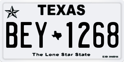 TX license plate BEY1268