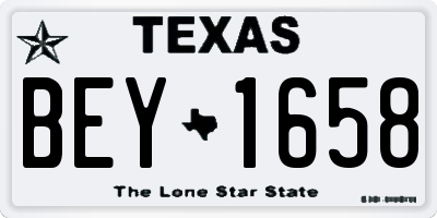 TX license plate BEY1658