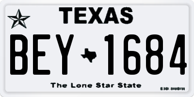 TX license plate BEY1684