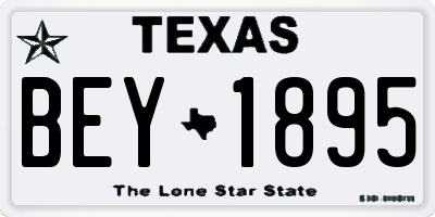 TX license plate BEY1895