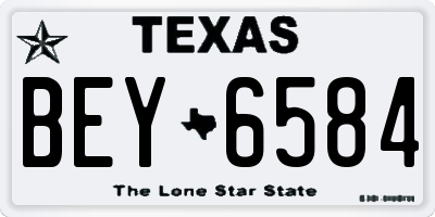 TX license plate BEY6584